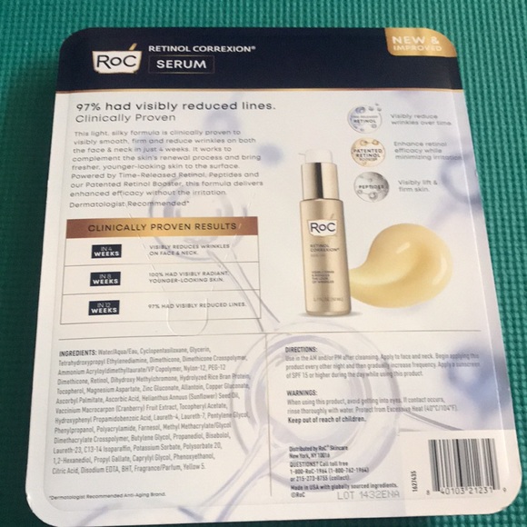 ROC Retinol Correxion Serum Firm Reduce Wrinkles 1.7 Fl Oz X 2 Pack - Picture 6 of 6